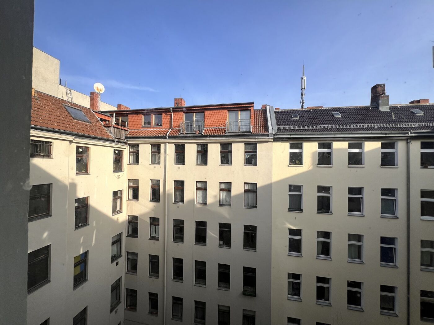 Ausblick Hinterhaus Schlafzimmer
